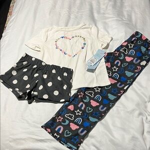 Cat & Jack Colorful Heart Kids Pajama Set XS (4/5)